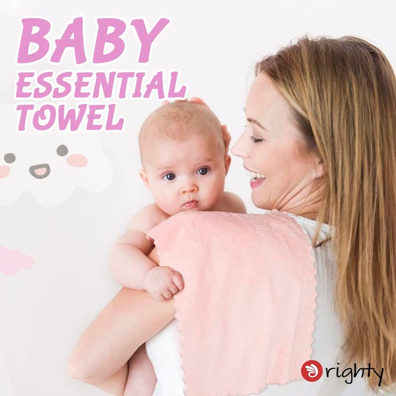 Orighty Burp Cloths, Super Soft & Highly Absorbent Coral Fleece, 20 x 10 Inch Gentle & Large Burp Rugs for Baby Sensitive Skin - Burping Cloths for Newborn Essential, 8 Pack - Image 5